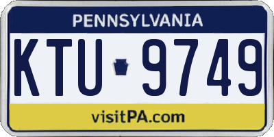 PA license plate KTU9749