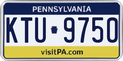 PA license plate KTU9750