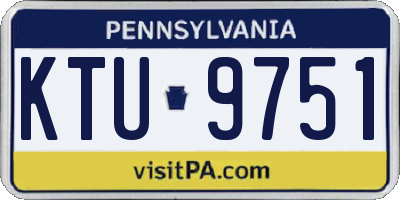 PA license plate KTU9751