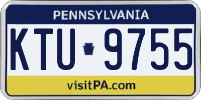 PA license plate KTU9755