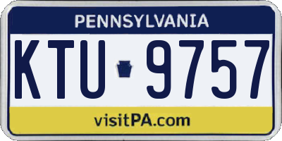 PA license plate KTU9757