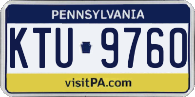 PA license plate KTU9760