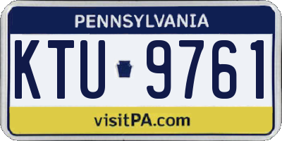 PA license plate KTU9761