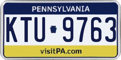 PA license plate KTU9763