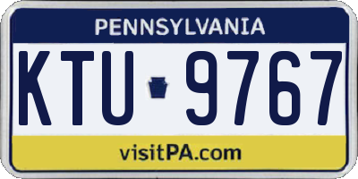 PA license plate KTU9767