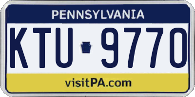 PA license plate KTU9770