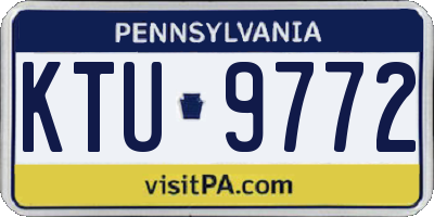 PA license plate KTU9772