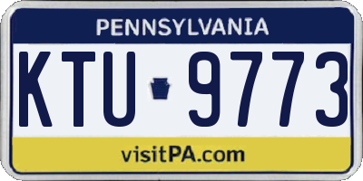 PA license plate KTU9773