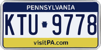 PA license plate KTU9778