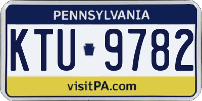 PA license plate KTU9782