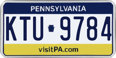 PA license plate KTU9784