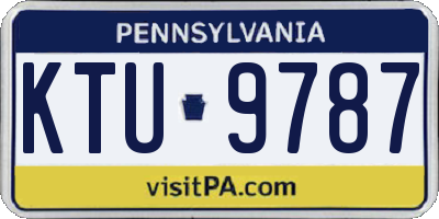 PA license plate KTU9787