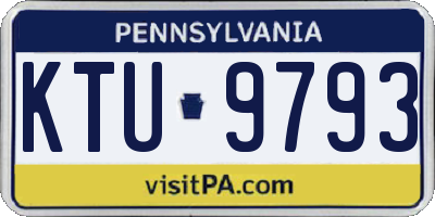 PA license plate KTU9793