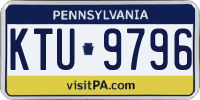 PA license plate KTU9796