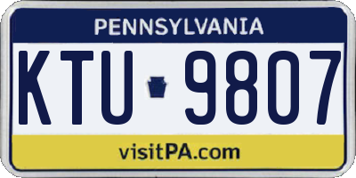 PA license plate KTU9807