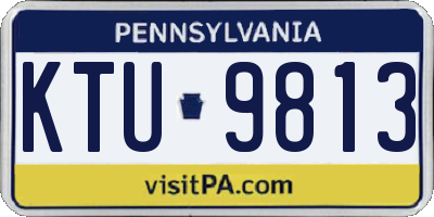 PA license plate KTU9813