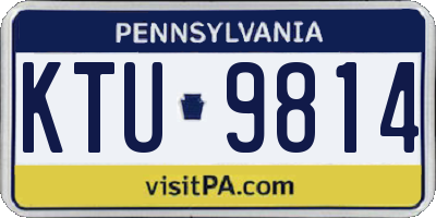PA license plate KTU9814