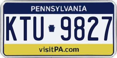 PA license plate KTU9827