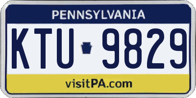 PA license plate KTU9829