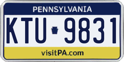 PA license plate KTU9831
