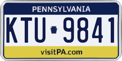 PA license plate KTU9841