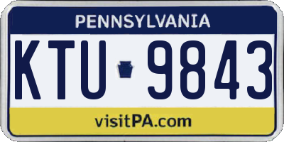PA license plate KTU9843