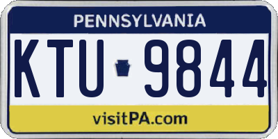 PA license plate KTU9844