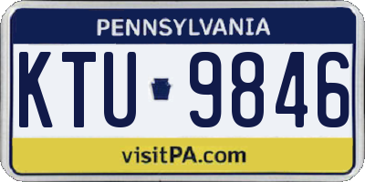 PA license plate KTU9846