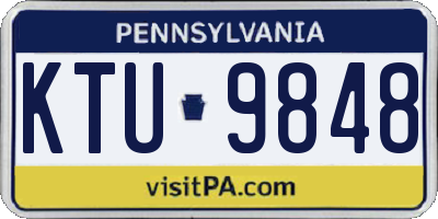 PA license plate KTU9848