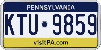PA license plate KTU9859