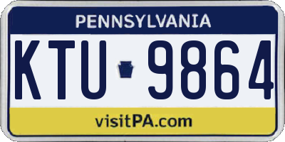 PA license plate KTU9864