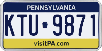 PA license plate KTU9871