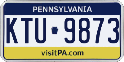 PA license plate KTU9873