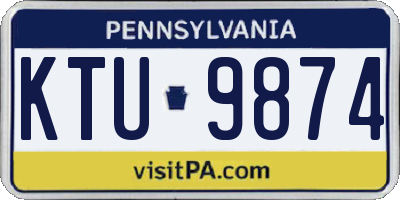 PA license plate KTU9874