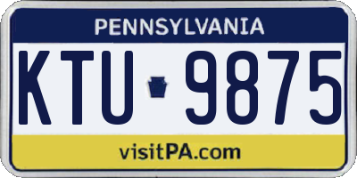 PA license plate KTU9875