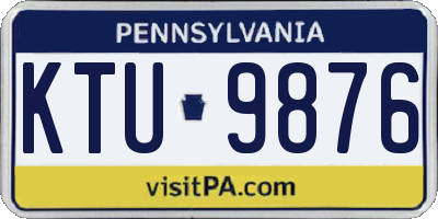 PA license plate KTU9876