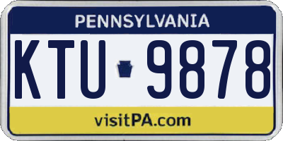 PA license plate KTU9878