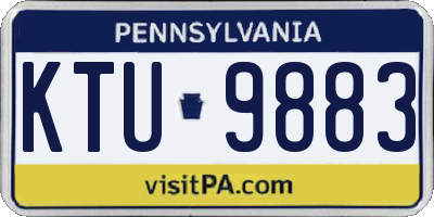 PA license plate KTU9883