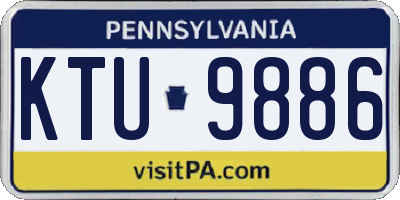 PA license plate KTU9886