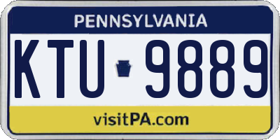 PA license plate KTU9889
