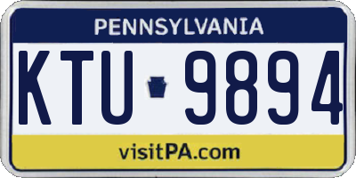 PA license plate KTU9894