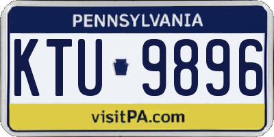 PA license plate KTU9896