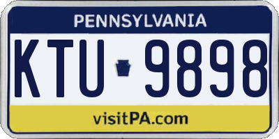 PA license plate KTU9898