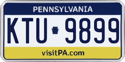 PA license plate KTU9899