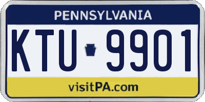 PA license plate KTU9901