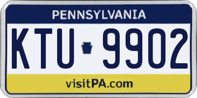 PA license plate KTU9902