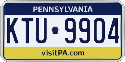 PA license plate KTU9904
