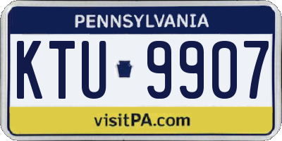 PA license plate KTU9907