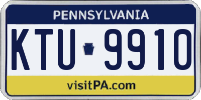 PA license plate KTU9910