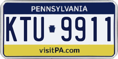 PA license plate KTU9911